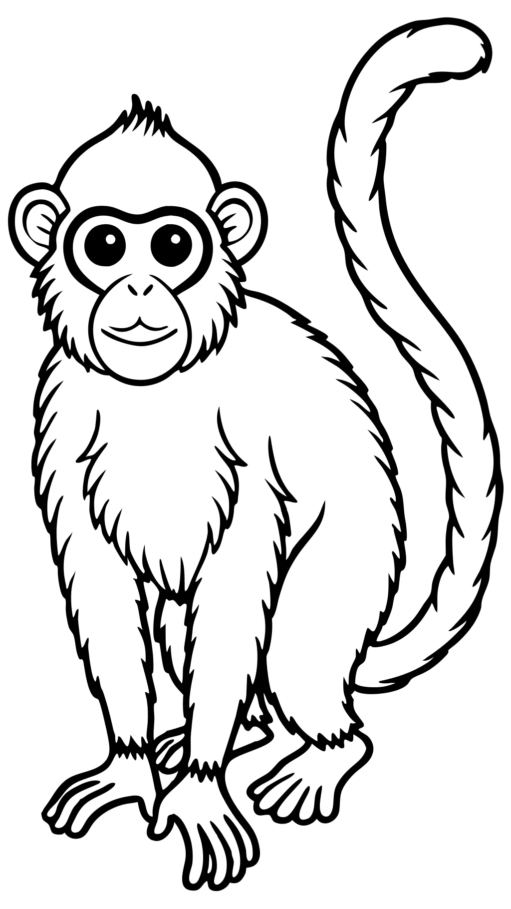 realistic monkey coloring pages